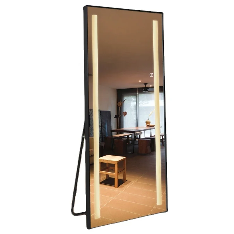 Contemporary Modern Wall Lamp Mounted  Mirror With Light Rectangle Smart Mirror Square Bathroom Led Mirror