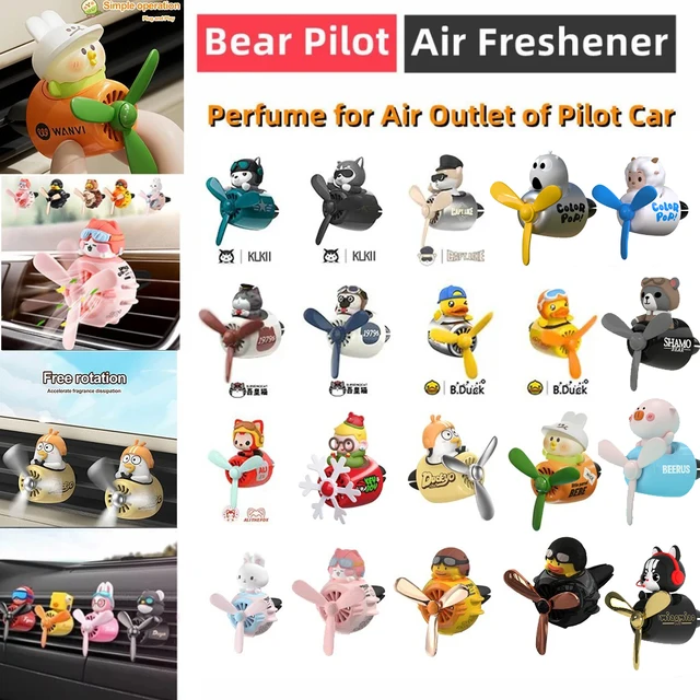 Odświeżacz Powietrza do Samochodu Cool Bear Pilot z Obrotową Śmigłową WirującąWirującą Wirującą Wirującą Wirującą
