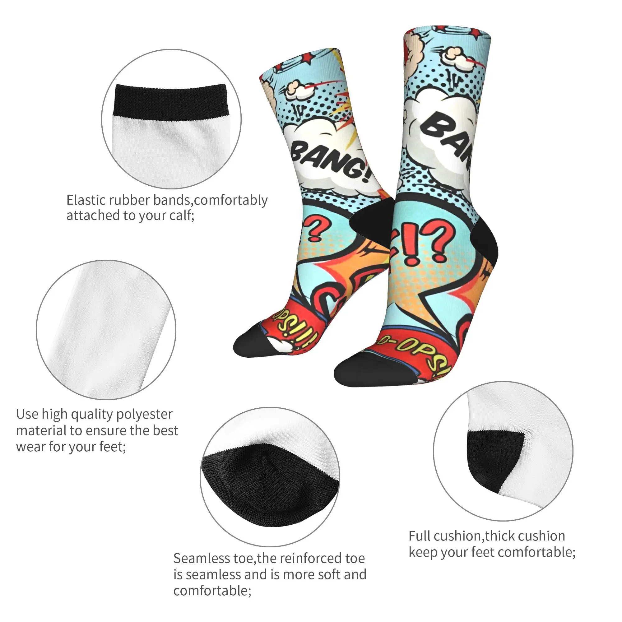 الهيب هوب بانج آرت أزياء كرة السلة الجوارب البوليستر الأوسط أنبوب الجوارب للنساء الرجال تنفس