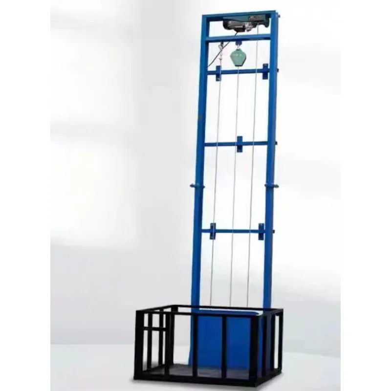 Hydraulic cargo elevator lift simple factory small household monorail lifting platform electric hoist