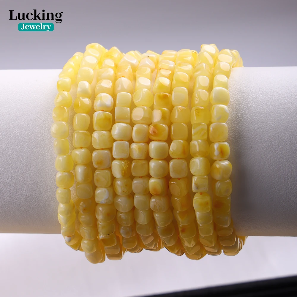 

Natural Honey Baltic Amber Bracelet 4.5-5mm | Genuine Untreated Beads | Anti-Inflammatory Healing Crystal for Women/Men