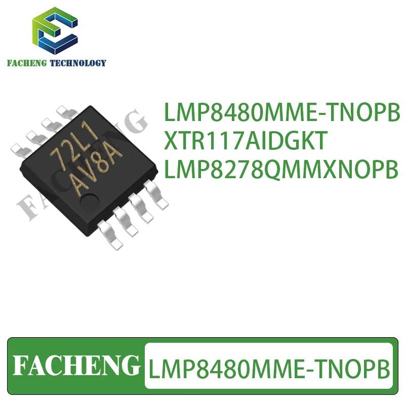 LMP8480MME-T XTR117AIDGKT LMP8278QMMX VSSOP-8  Current Sensing Amplifier ICs