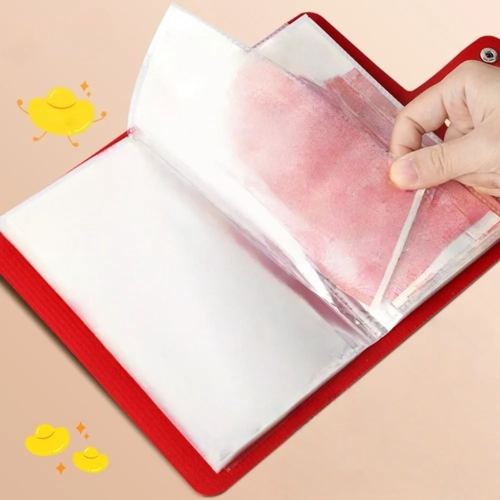 السنة الصينية الجديدة توفير المال التحدي الموثق بولي Leather الجلود تخزين المغلف التوفير تحديات كتاب مقاوم للماء 100 المغلفات النقدية