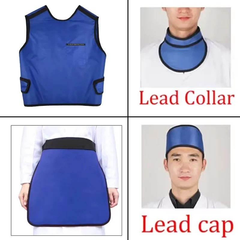 

Dental X-Ray Lead Apron 0.35mm Pb Radiation Protection Vest Collar & Cap Lightweight & Comfortable for Dentists