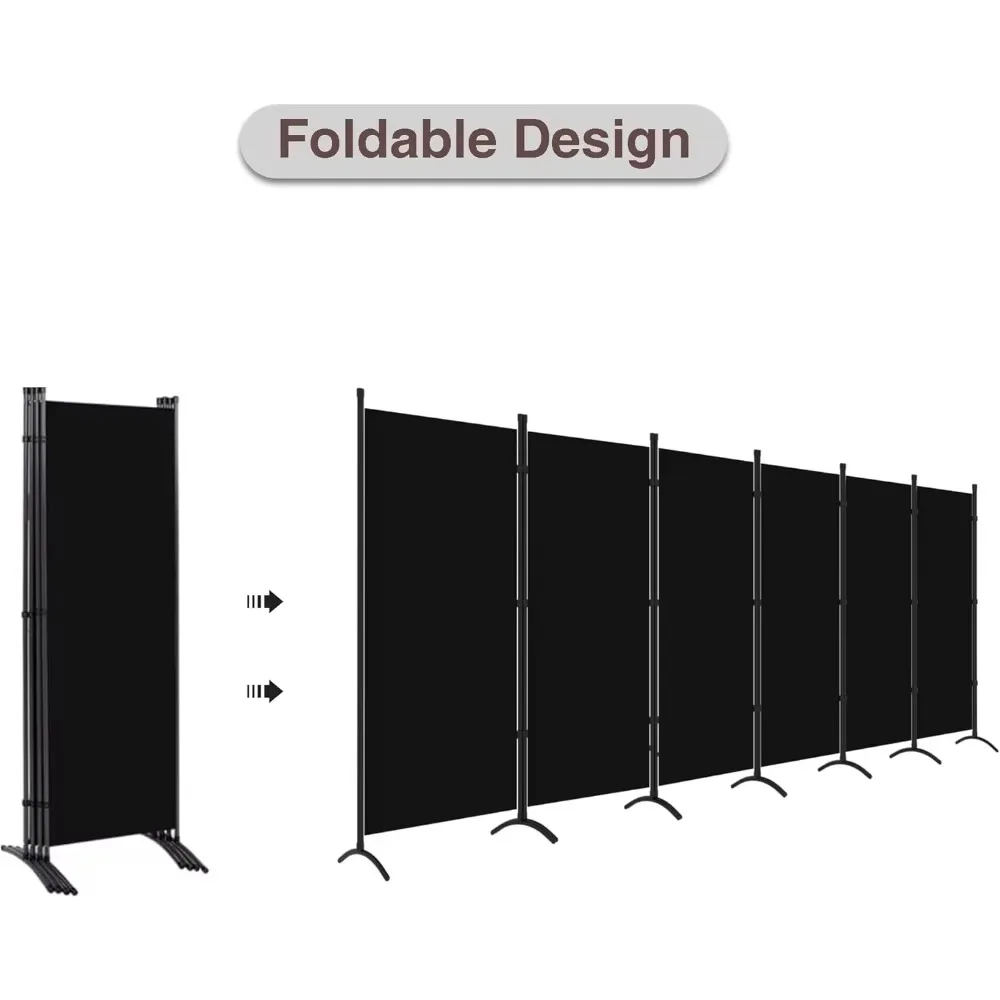 6 Panel Room Partition, Foldable Privacy Screen, Room Partition, Wall Panel, Portable Bedroom, Room Divider, Office