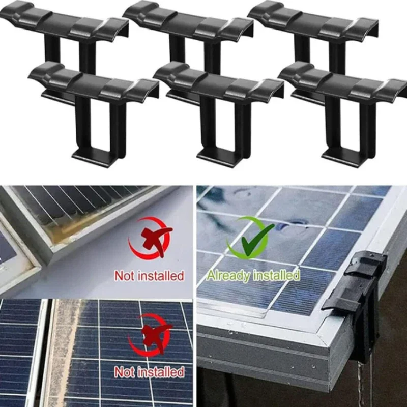 Solar Panel PV Water Guide Drainage Clip Mud Discharge Clip 30 to 45mm Diameter 20 Pieces