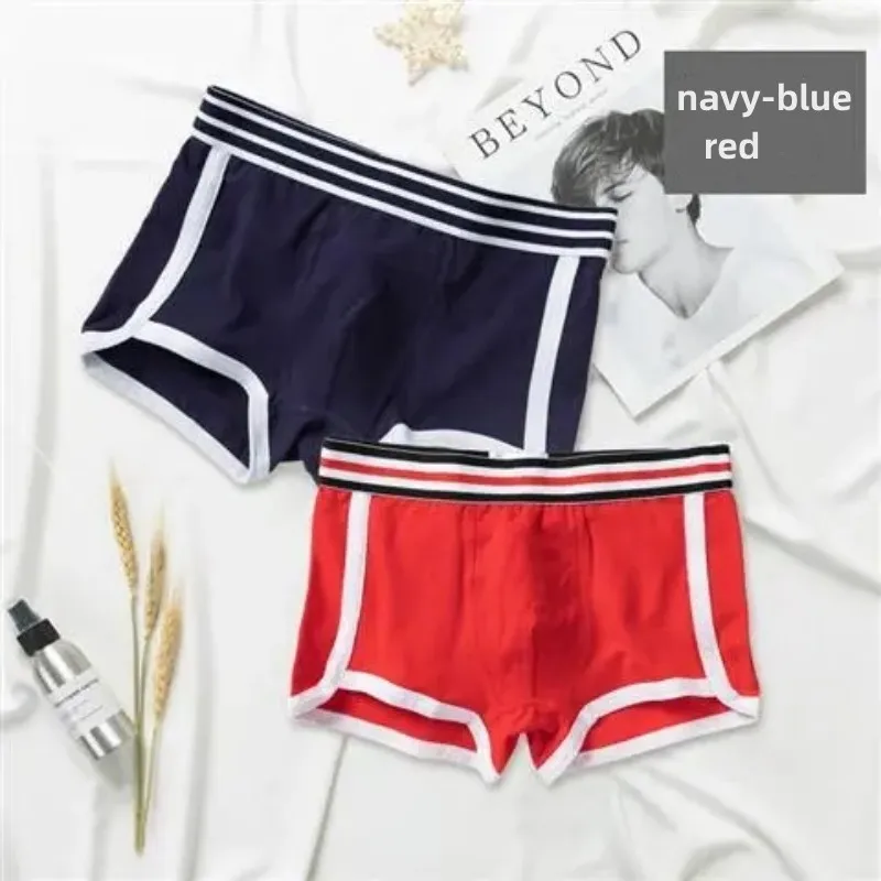 TOPMen\'s Cotton Boxers Underwear Men\'s Stripe Belt boxer briefs Underpants boxers for men Comfy Breathable Male Panties Shorts