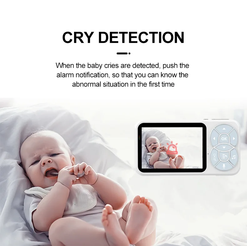 3.5 inch wireless baby monitor baby cry detection caregiver with night vision intercom baby monitor