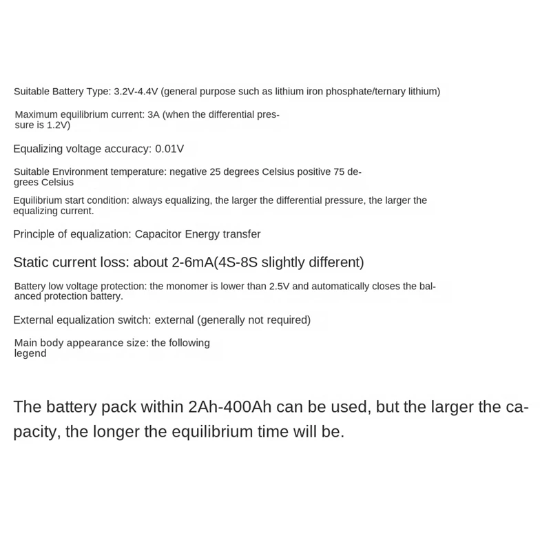 3A Whole Group Balancer Active Lithium Li-Ion Lifepo4 Battery Equalizer Energy Transfer Capacitor BMS Board