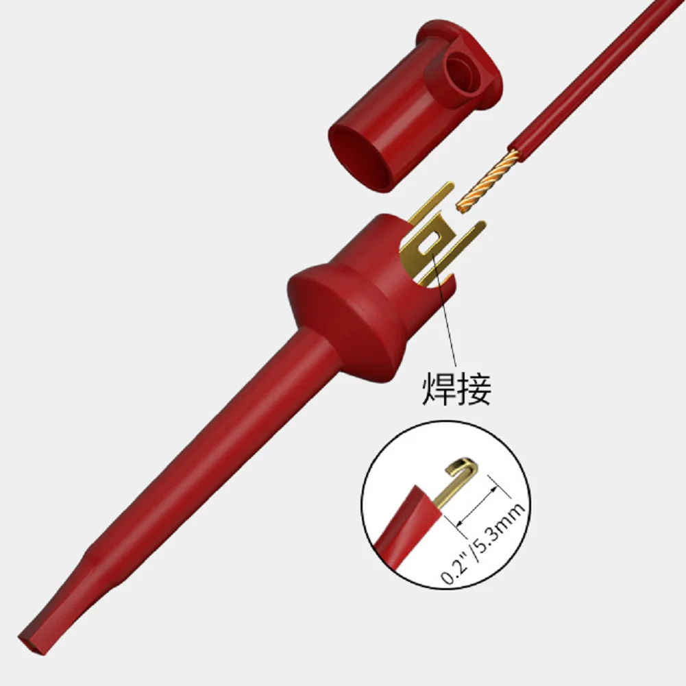 Electrical Test Needle 1 Meter Gold Plated 4mm Banana Connector 2mm 1mm Replaceable Tips Fire Retardant for Stable Measurements
