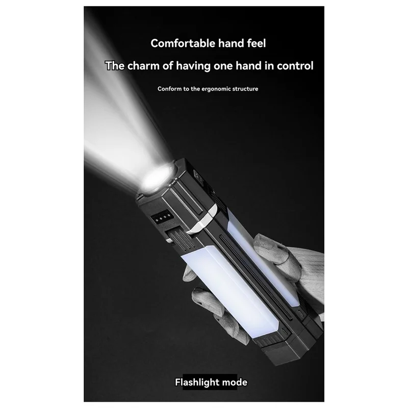 【تصقيد الأخير!】3000MAH USB مصباح يدوي محمول قابل لإعادة الشحن ضوء العمل ضوء التخييم قابل للتعديل إصلاح ضوء تحذير الضوء