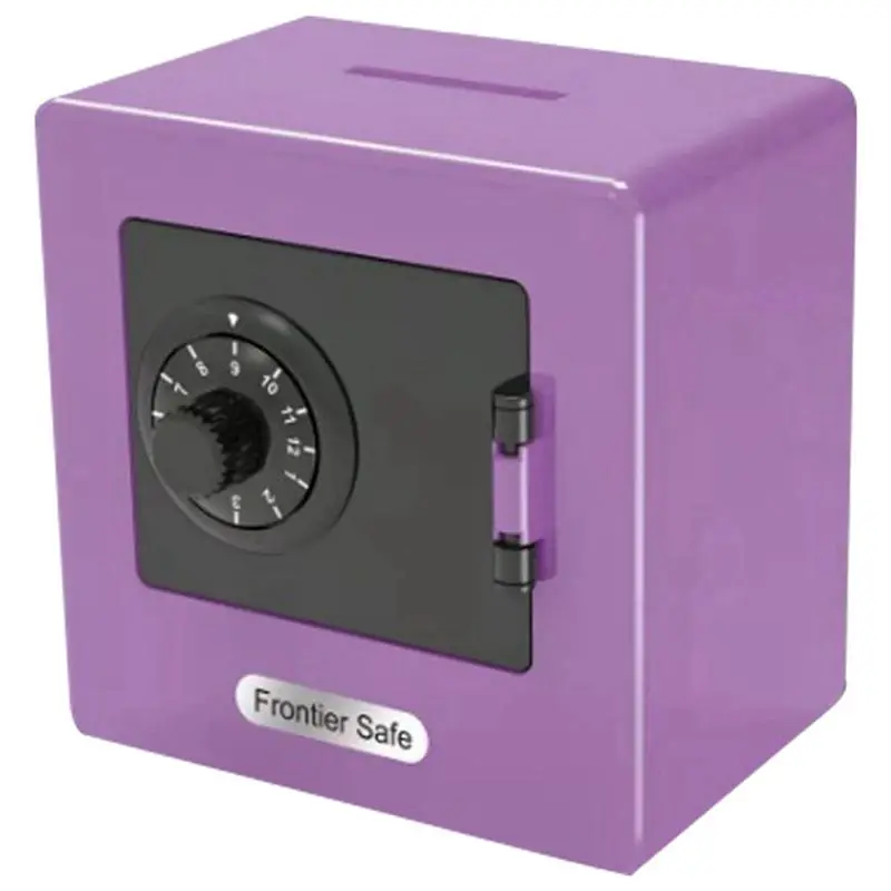 A36T-2X ATM Rotating Password Bank Money Box Cash Coin Saving Boxes Simulation Bank Safe Deposit Children Jewelry,Purple