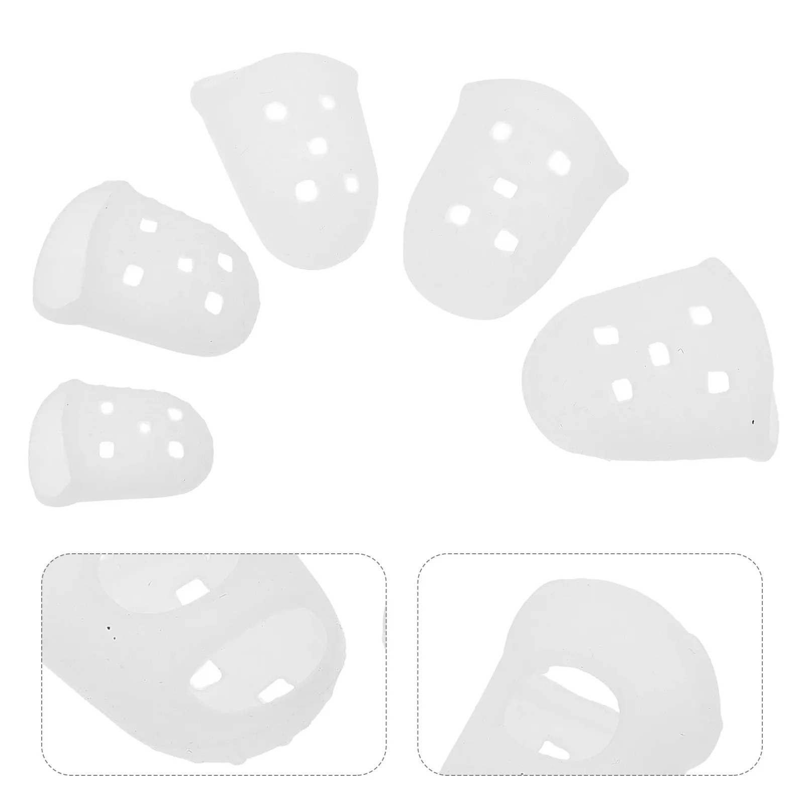10 Pcs Kalimba Beginner Fingertip Guards Protectors Breathable Sleeves Cover for Gaming Anti-pain Covers