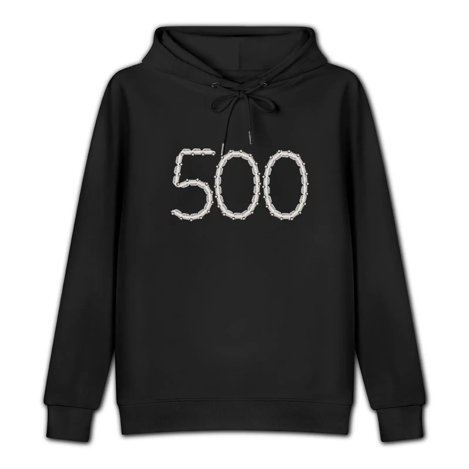 Fiat 500 sign made of classic Fiat 500 cars Pullover Hoodie men wear mens designer clothes new in hoodies & sweat-shirt