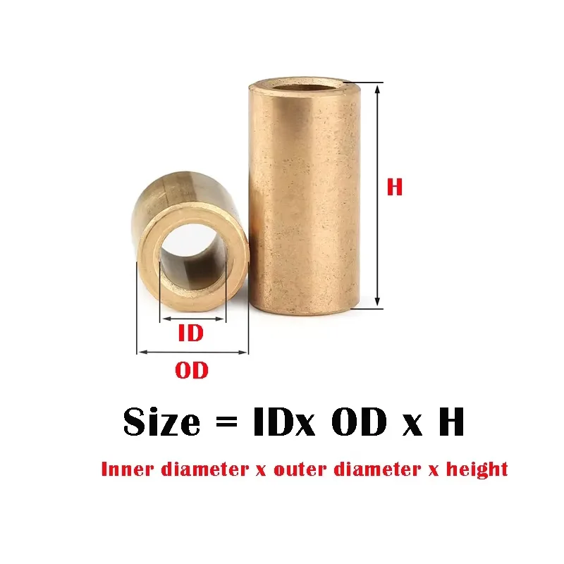 Powder Metallurgy Oil Bearing Copper Sleeve Pure Copper Shaft Sleeve M3-M60