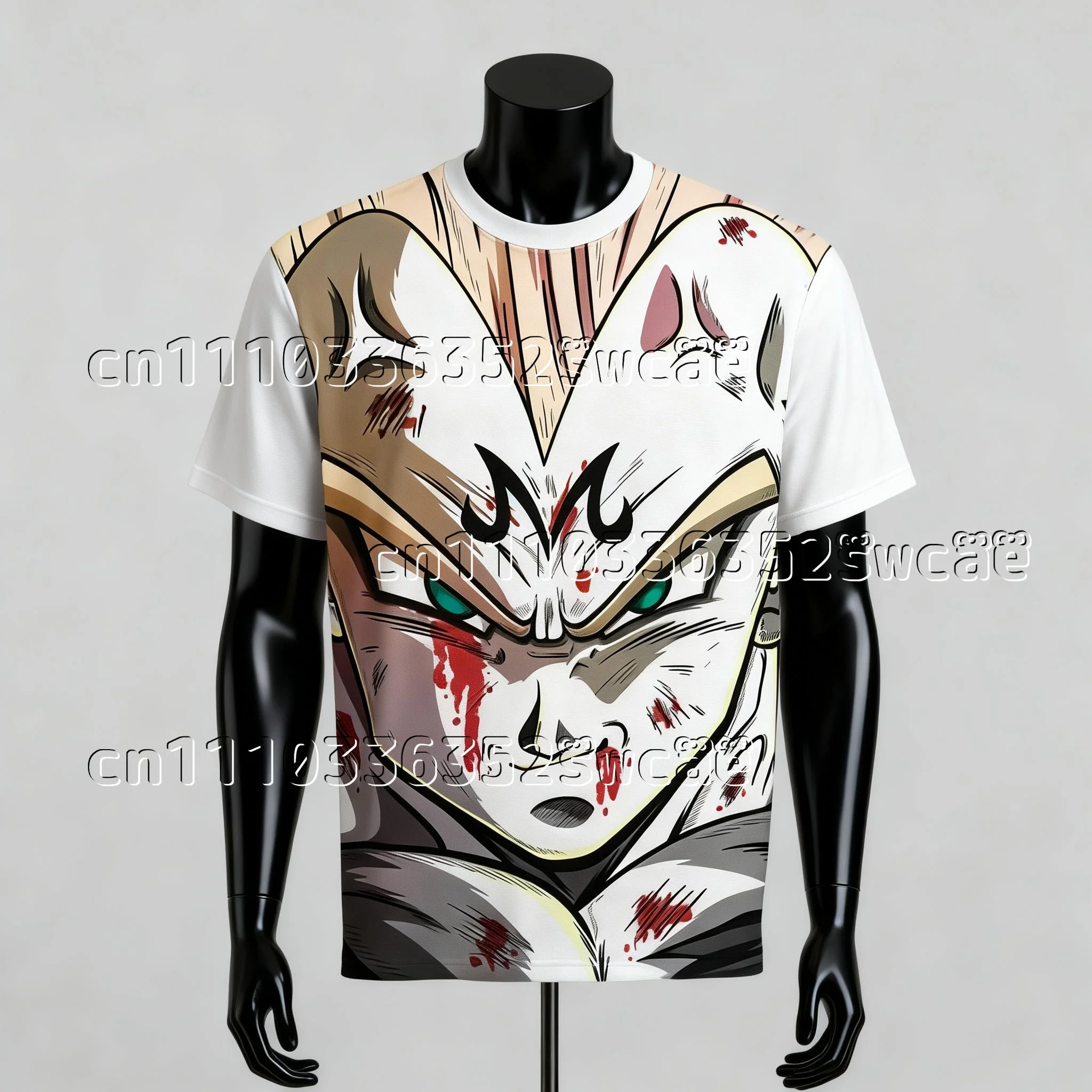 Bandai Dragon Ball Character Close Up Style Heavy Theme Summer Oversize Shirt T-shirt for Adults and Children Family Matching