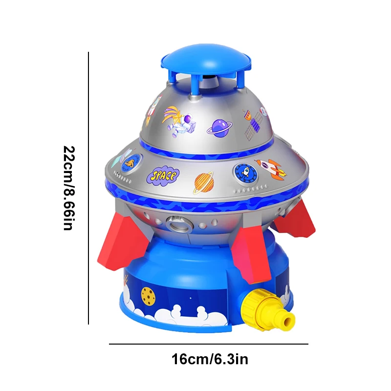 Fliegen Wasser Jet Wasser Spielzeug Cartoon Ufo Sprinkler Rotierenden Spray Soaker Outdoor Garten Hof Wackeln Spritzen Spaß Spielzeug für Kind Geschenk