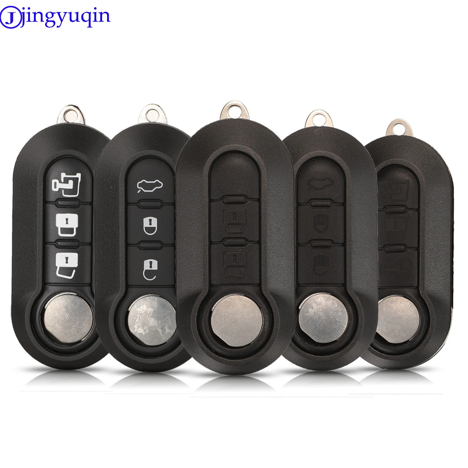 jingyuqin Remote Key Case Shell Cover For Fiat 500 Panda Punto Bravo Doblo Peugeot Boxer Citroen Relay Fiat Ducato Lancia Musa