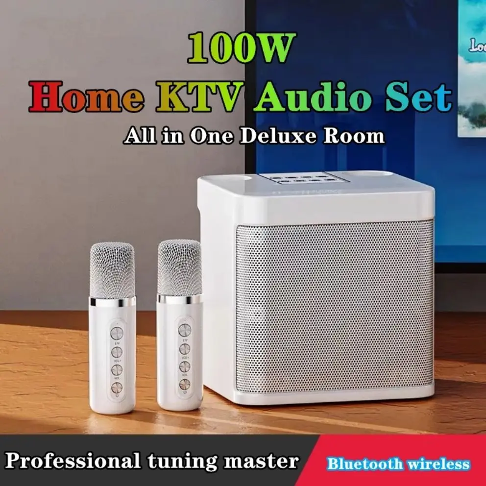 

100W high power wireless portable microphone Bluetooth speaker Bluetooth sound outdoor family party karaoke subwoofer boom box