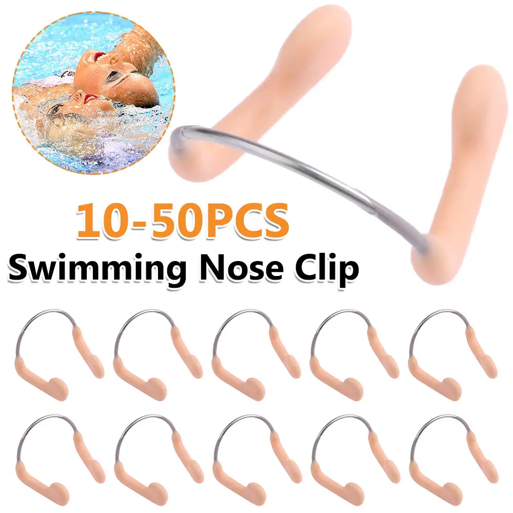 

No-skid Soft Silicone Steel Wire Nose Clip for Swimming Diving