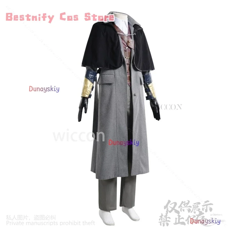 CosplayGehrman Cosplay Anime Game Bloodborne Costume Trench Coat Hat Gothic Uniform Suit For Man Halloween Christmas Party Cospl