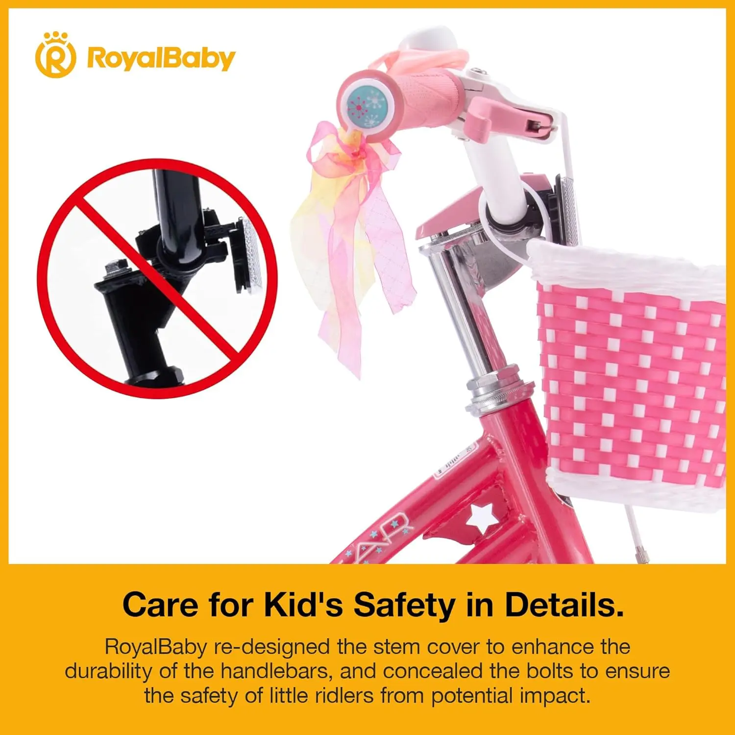 Girls Bike EZ Bike Stargirl Training Free Balance to Pedal Easy Learning Bicycle, Rose Pink 12 Inch Basic (Coaster Brake)