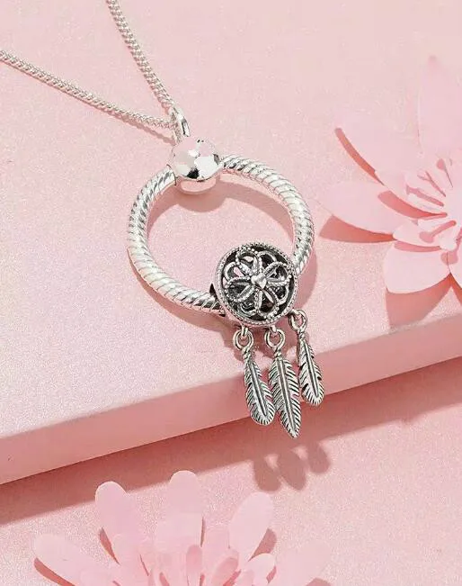 100% 925 Sterling Silver Spring Letter O Pendant pan   Necklace Female