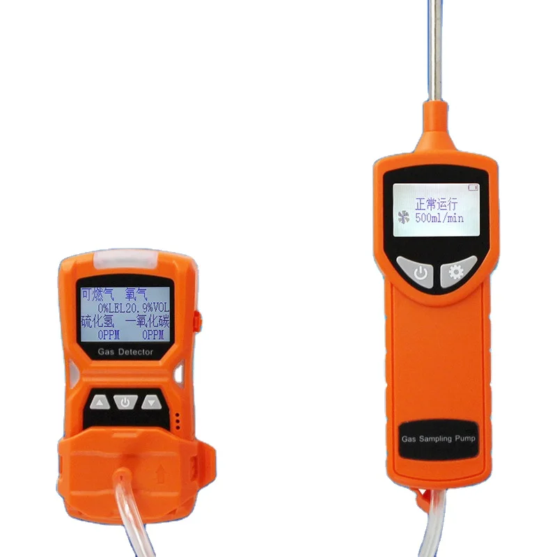 Portable 6-in-1 Gas Detector with CO O2 NH3 Sensors Temp/RH/Altitude  Rechargeable for Home & Outdoor Use