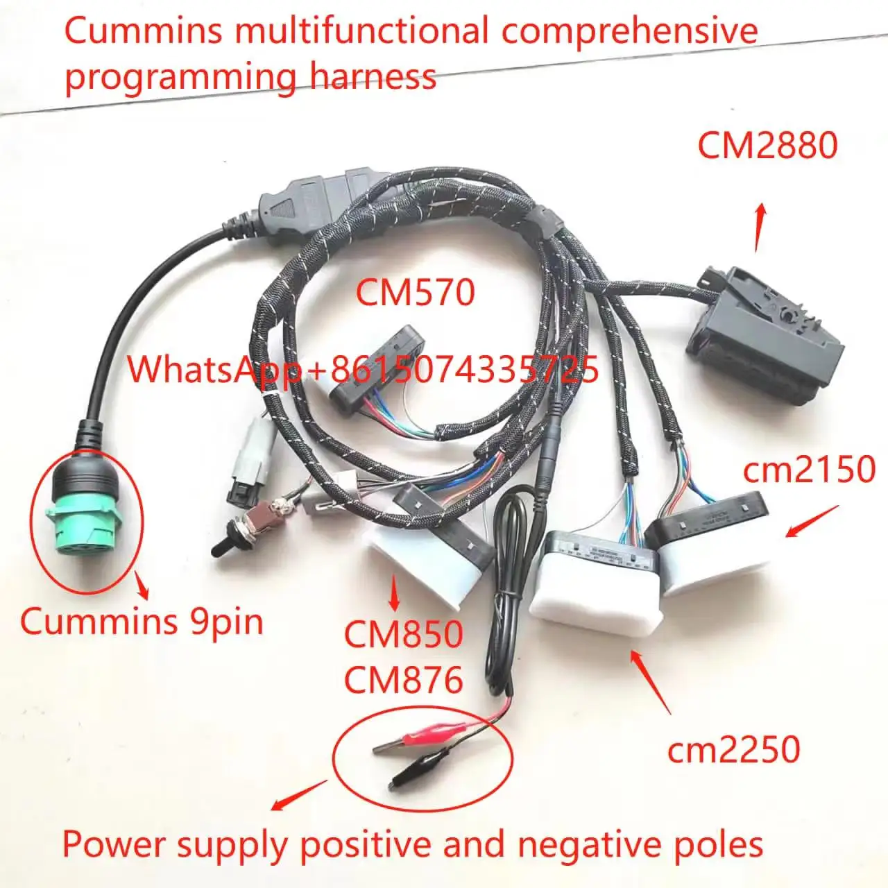 For Cummins comprehensive diagnostic programming test cable supports cm570 cm850 cm2150 cm 2250 cm2880 cm871 cm870 ECU ECM