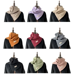 Écharpe tricotée bouton laine tricot cou foulards Snoods visage couverture pull écharpe