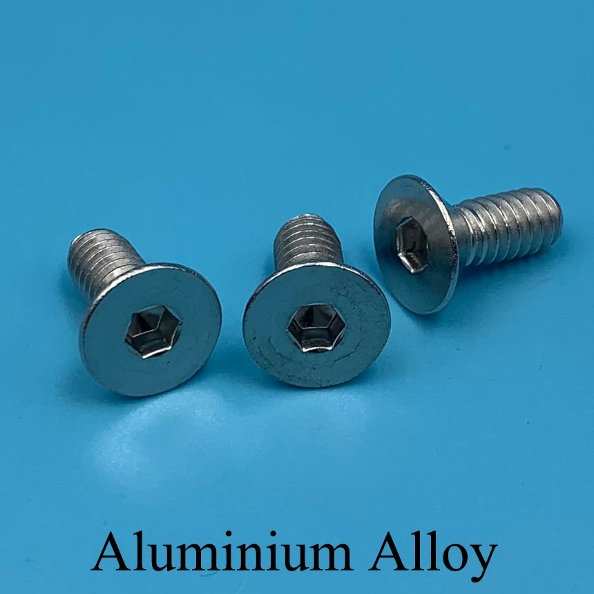 M6*10/12/14/16/20/25/30 M6x10/12/14/16/20/25/30 Aluminium Alloy Bolt Countersunk CSK Flat Button Head Hexagon Socket Cap Screw