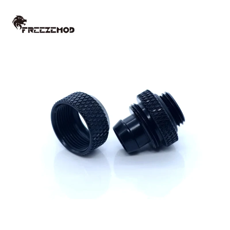 FREEZEMOD Computer Water Cooling Hose Fitting3/8''Thin For 10*13mm Soft Tube Quick Twist Connecting,Black Silver White HRGKN-B38