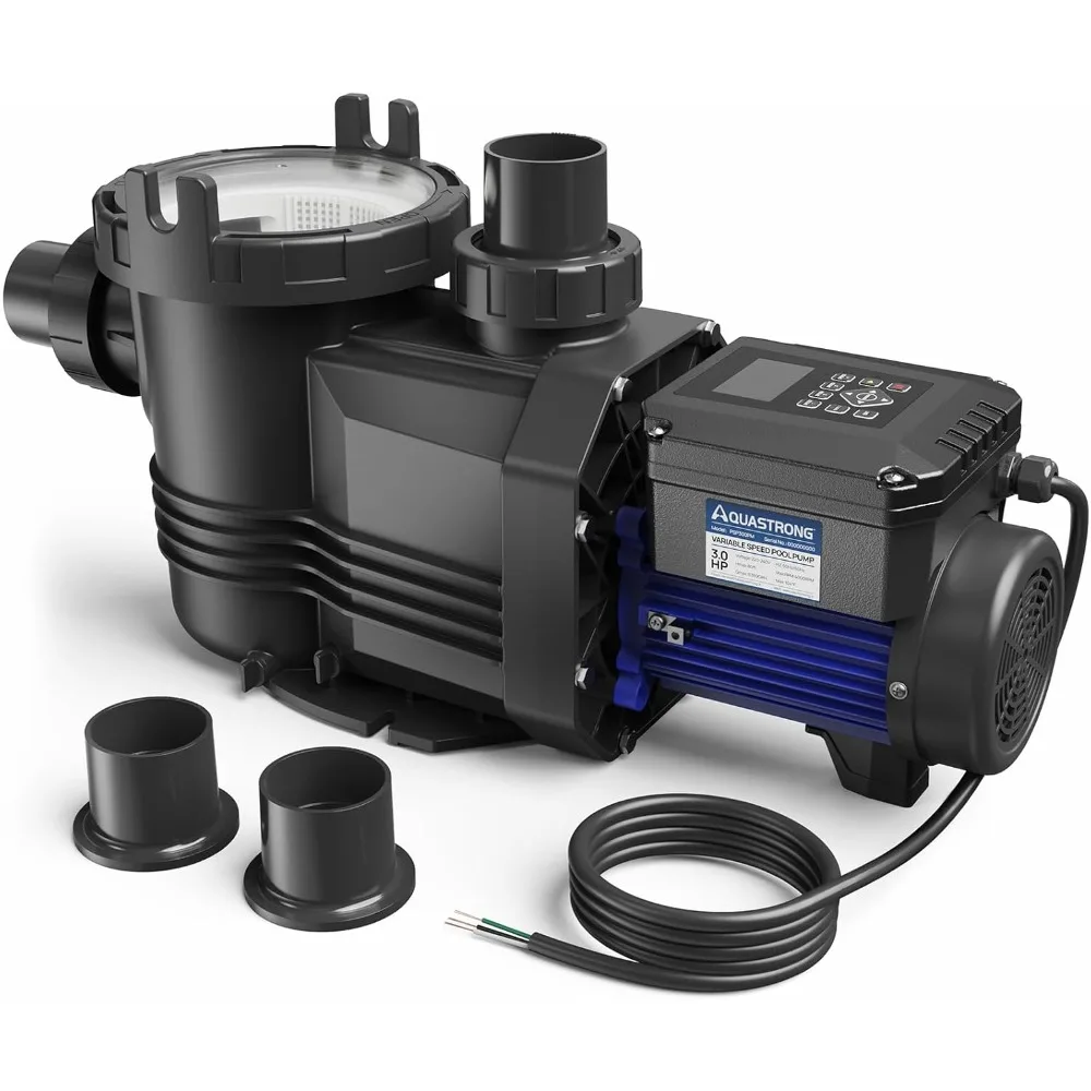 3 HP Variable Speed Pool Pump for In/Above Ground Pool, 220V, 11359GPH, Energy Efficient, High Flow, Powerful Self Primming