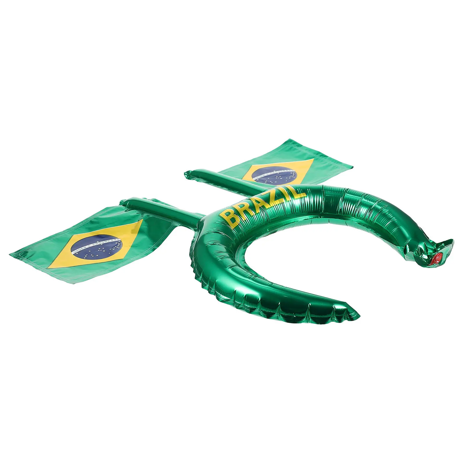 

20Pcs Football Fans Headbands Inflatable Aluminum Film Hair Hoops for Party Game Event Decoration Supplies Football Party Favors