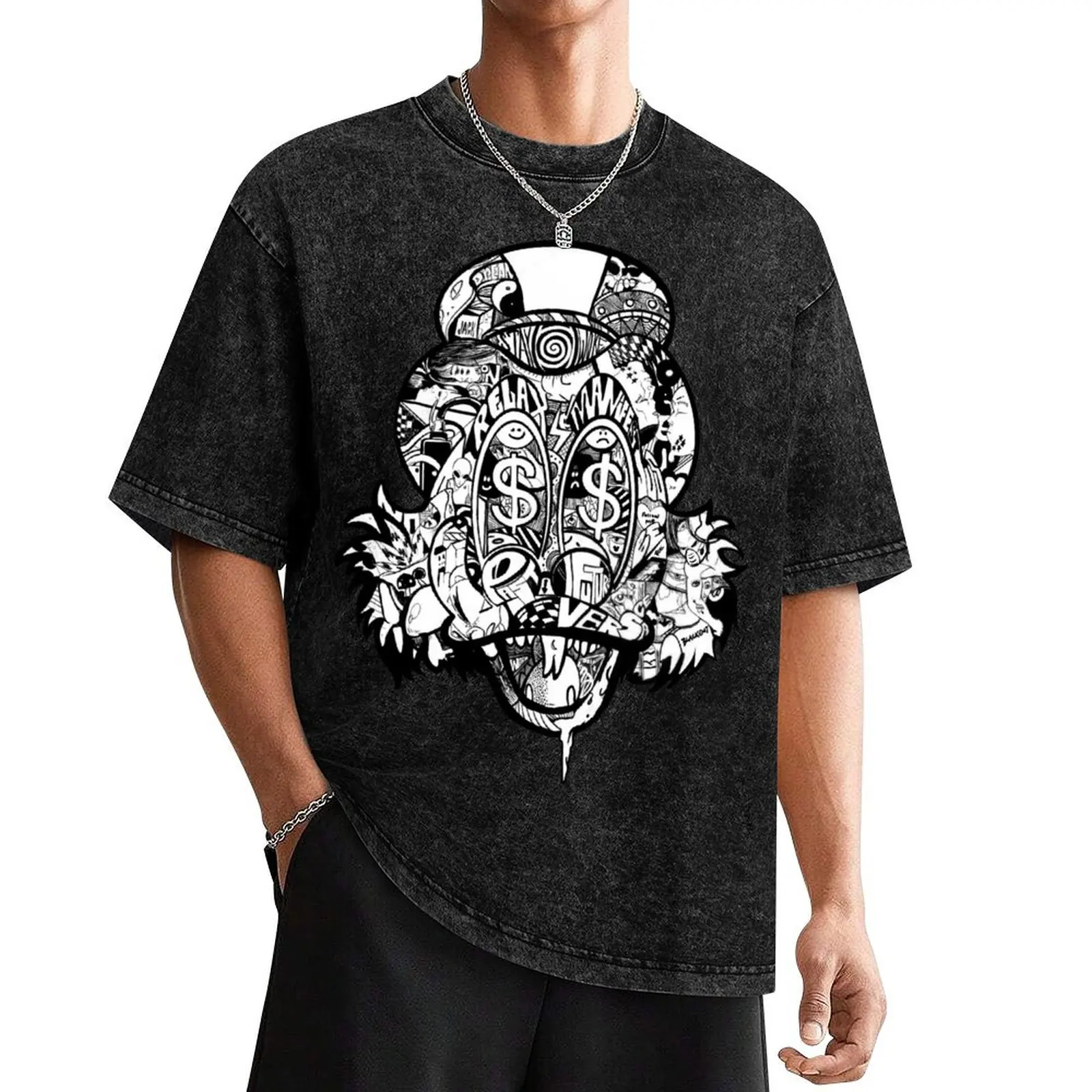 

Past2future x Skrooge T-Shirt tees vintage anime shirt man clothes heavyweights mens designer clothes