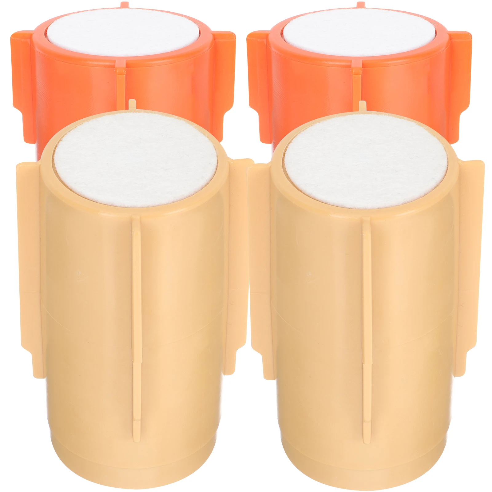 

4pcs Bed Headboard Stoppers Wall Protectors Anti Shake Tools Furniture Legs Fixtures Orange Wooden Random Size