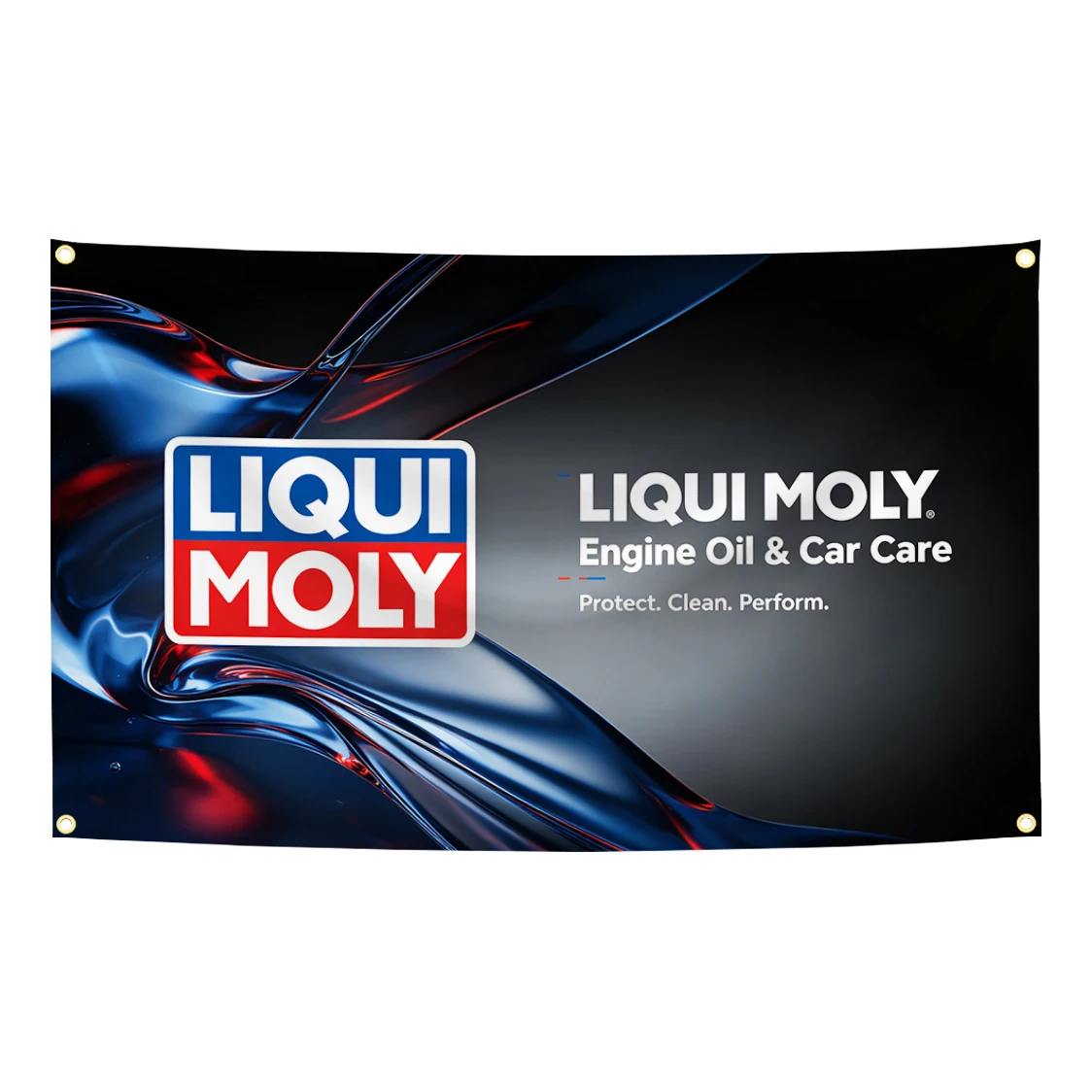 60x90cm 90x150cm 120x180cm Liqui Moly Flagge Deutsches Motoröl Wandteppich Polyester Banner Auto Garage Werkstatt Wanddekoration