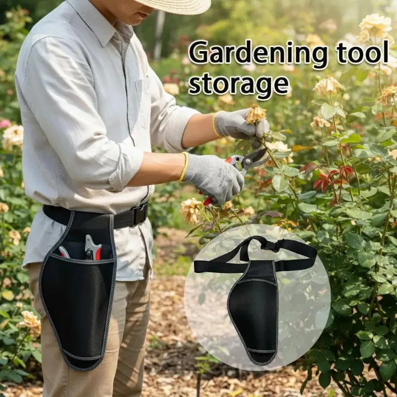 

Hard Shell Electric Scissors Storage Bag Portable Garden Tool Organizer Large Pockets Gardening Equipment Storage Pouch