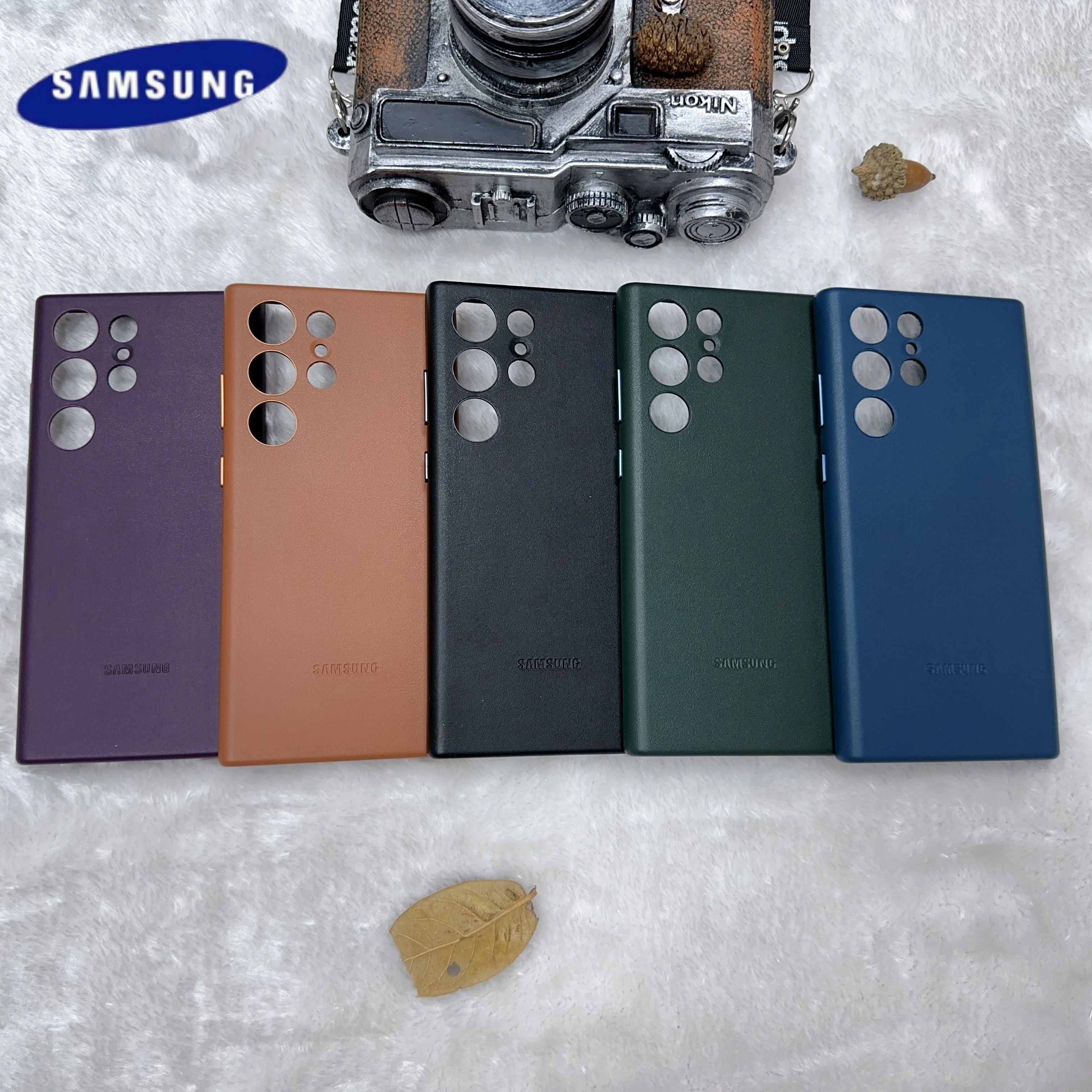 Samsung Galaxy S24 Ultra S23 Ultra Case High Quality Luxury Leather Cover Full Protective Shockproof Shell S24 Plus S22 Ultra