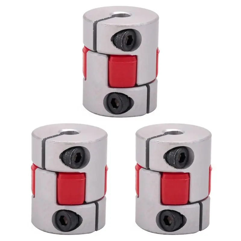 3Pcs 5Mmx8mmx25mm CNC Stepper Motor Flexible Plum Jaw Shaft Coupling Coupler New-AT36
