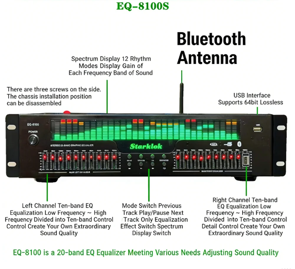 Égaliseur EQ8000 Bluetooth 5.3 - Home Cinema Receiver avis et prix