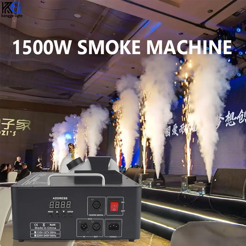Led Stage Fog Machine Dj Rookmachine 1500W Rookmachine Dmx Machine Verticale Rookmachine Voor Party Bruiloft Stadium Apparatuur