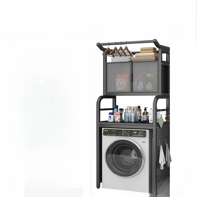 

Washing machine rack Floor to ceiling multi layer household balcony drum Above storage Bathroom