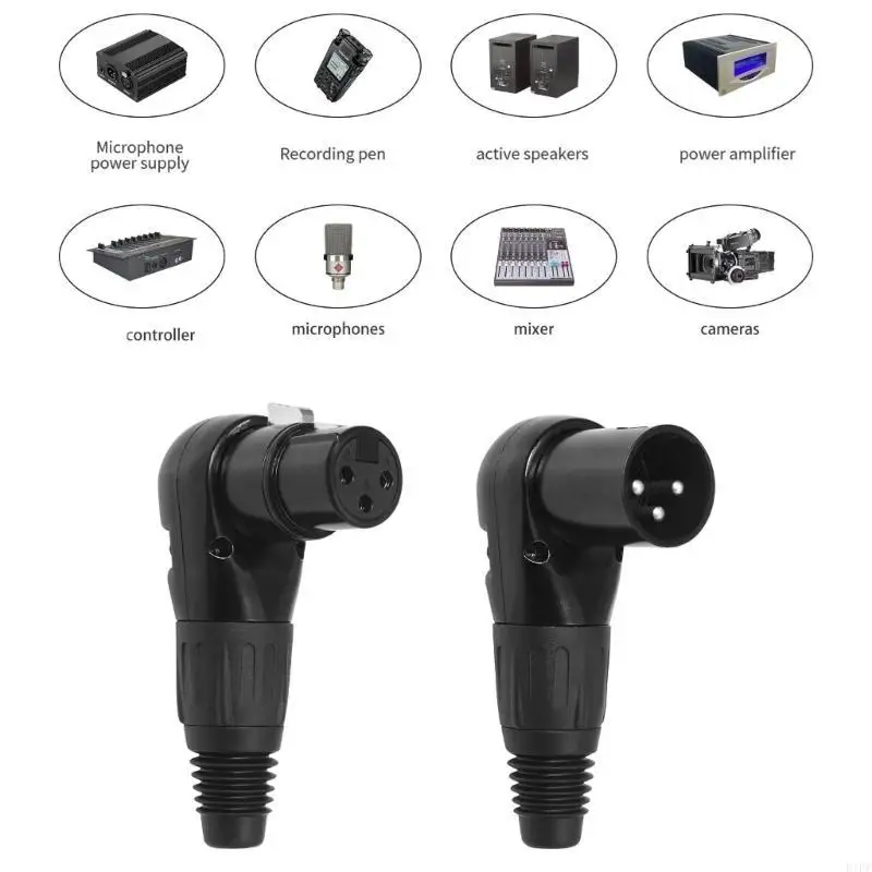 E1PF 3 Pin Connector Standard 3Pin Male/Female Connection Adapter Adjustable for Professional Applications