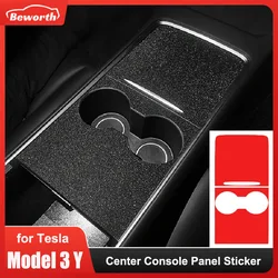 Bling Center Console Panel Sticker per Tesla Model 3 Y 2023 Red Suede Film Carbon Central Control Cover accessori interni per auto