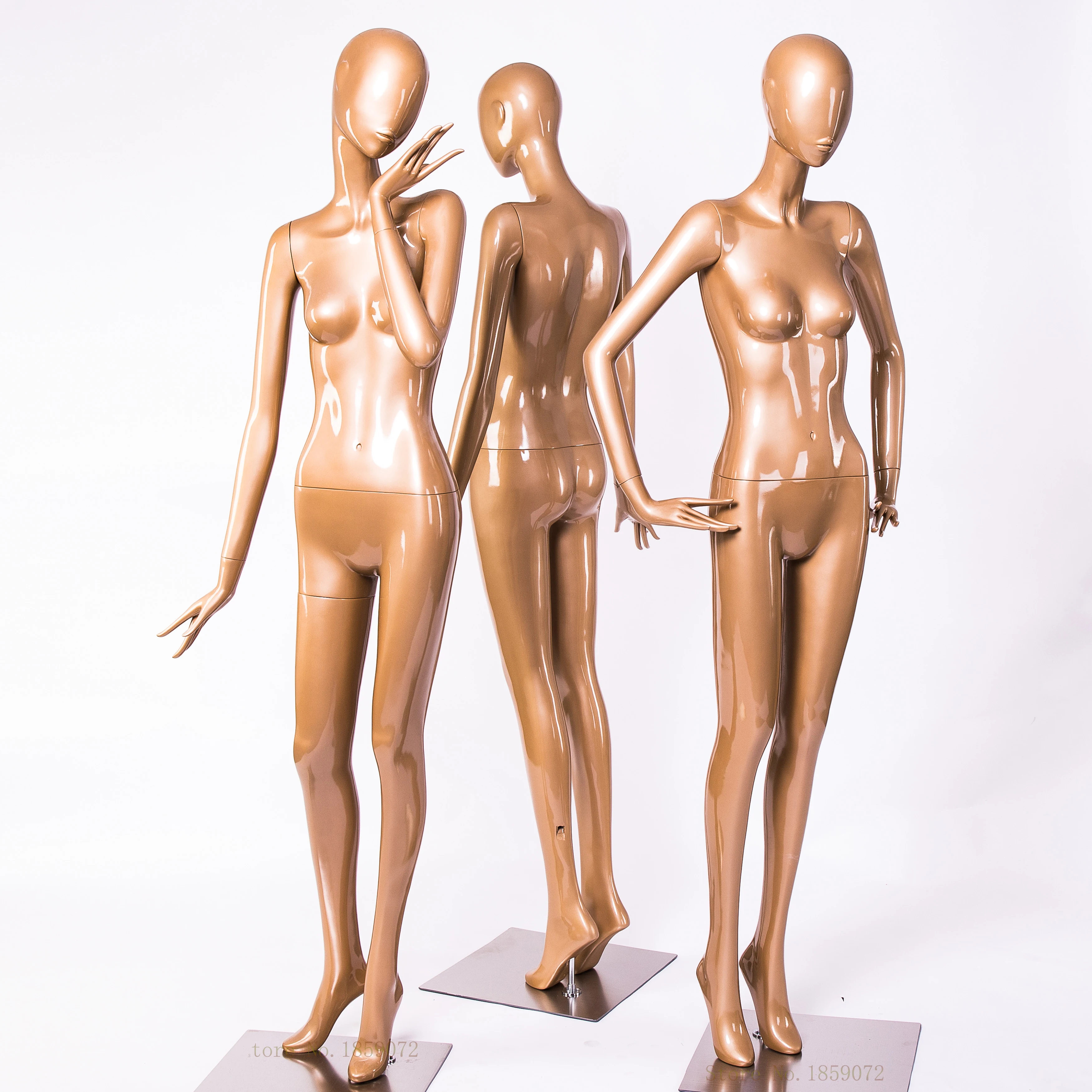 New Arrival Nice Golden Mannequin Slim Body Female Model Golden White Black Color Customized