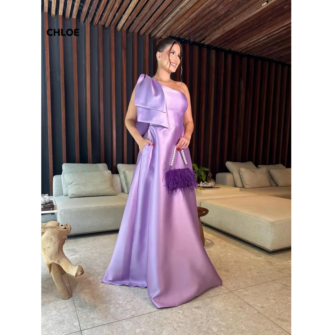 

Customized Formal and Evening Dresses for Special Occasions Purple One Shoulder Luxury Elegant Party Dresses for Wedding Woman