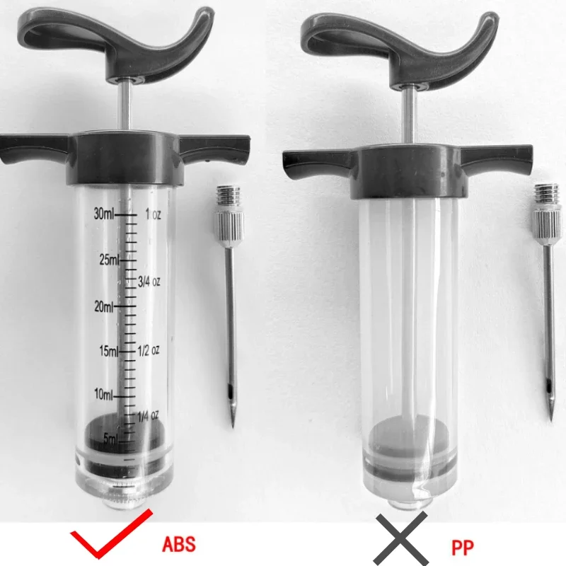Meat Injector Syringe With 3 Marinade Injector Needles for BBQ Grill Turkey Maker Kit Marinade Flavor Injector