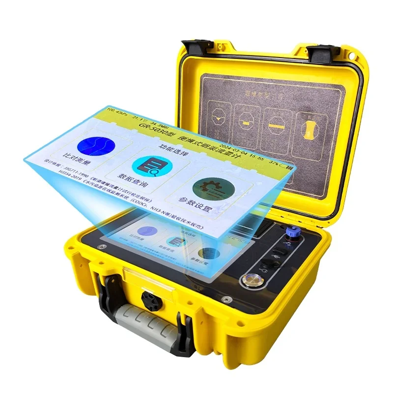 

2025 hot sale Portable Ultrasonic open channel flowmeter Open channel triangular weir rectangular weir Ultrasonic flowmeter