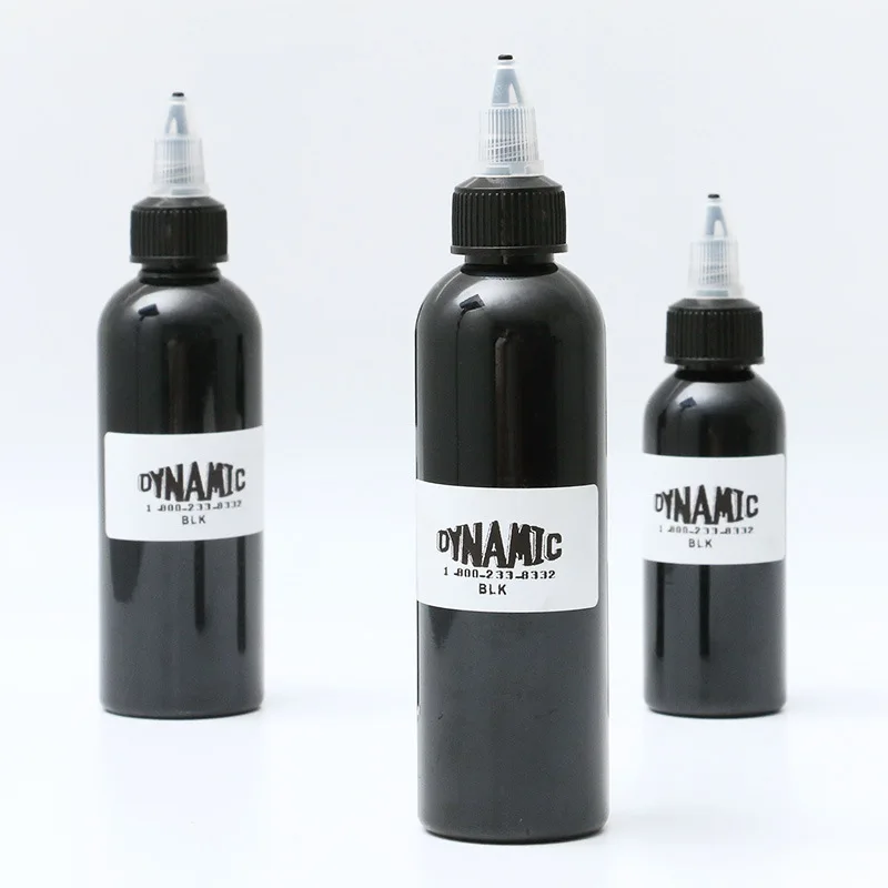 Tinta de tatuaje dinámica negra Triple, 60ml, 90ml, 120ml